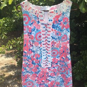 Blue and Pink Lily Pulitzer Shift Dress Size 8